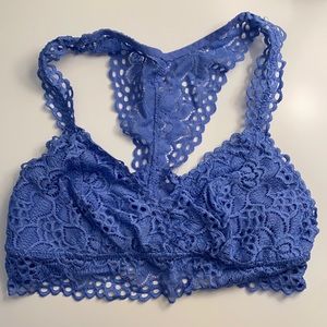 Aerie Lace Bralette Blue Size Medium